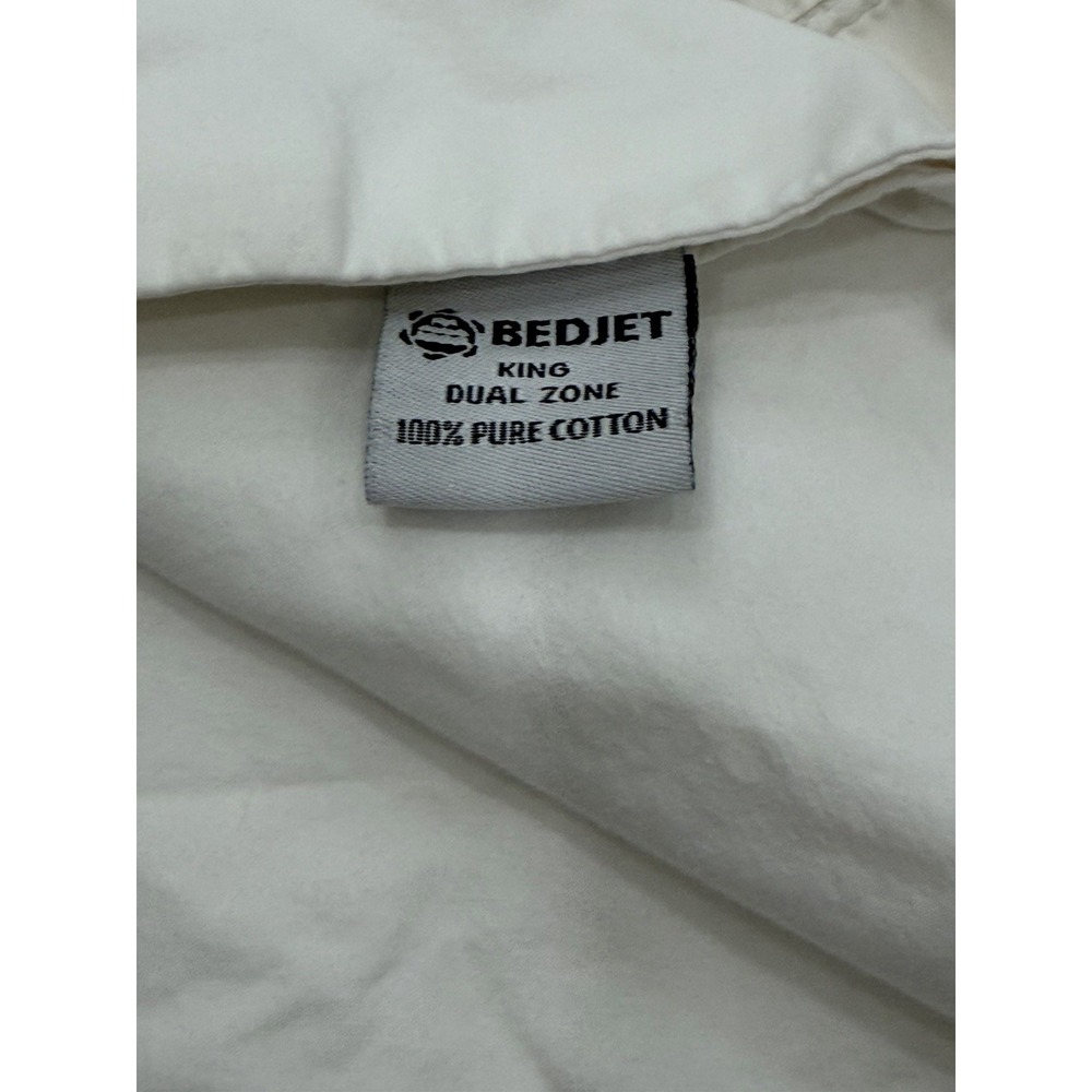 BedJet King Size Cloud Sheet Dual Zone Cooling Heating 100% Cotton White Solid - Picture 2 of 8